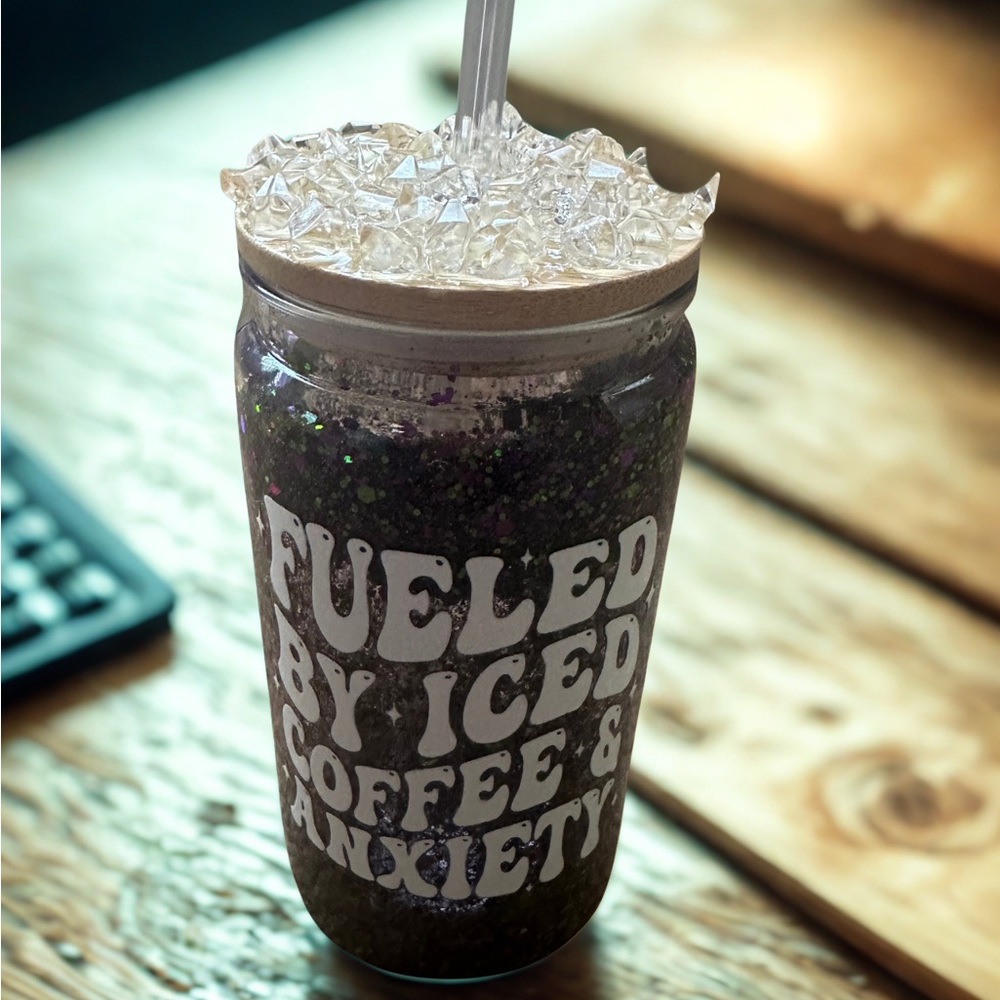 Snowglobe tumbler handmade